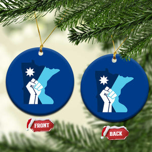 Minnesota Strong Fist Power Graphic Ceramic Ornament Social Justice Solidarity TS02 1pc Blue Print Your Wear