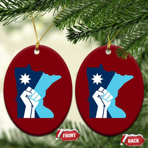 Minnesota Strong Fist Power Graphic Ceramic Ornament Social Justice Solidarity TS02 Print Your Wear