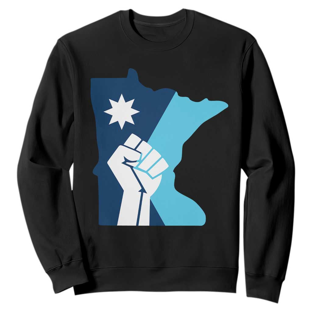 Minnesota Strong Fist Power Graphic Sweatshirt Social Justice Solidarity TS02 Black Print Your Wear