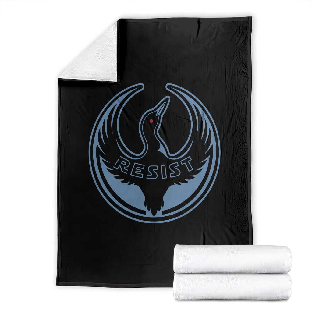 Minnesota Resist Loon Rebellion Emblem Throw Blanket TS02 Black Print Your Wear