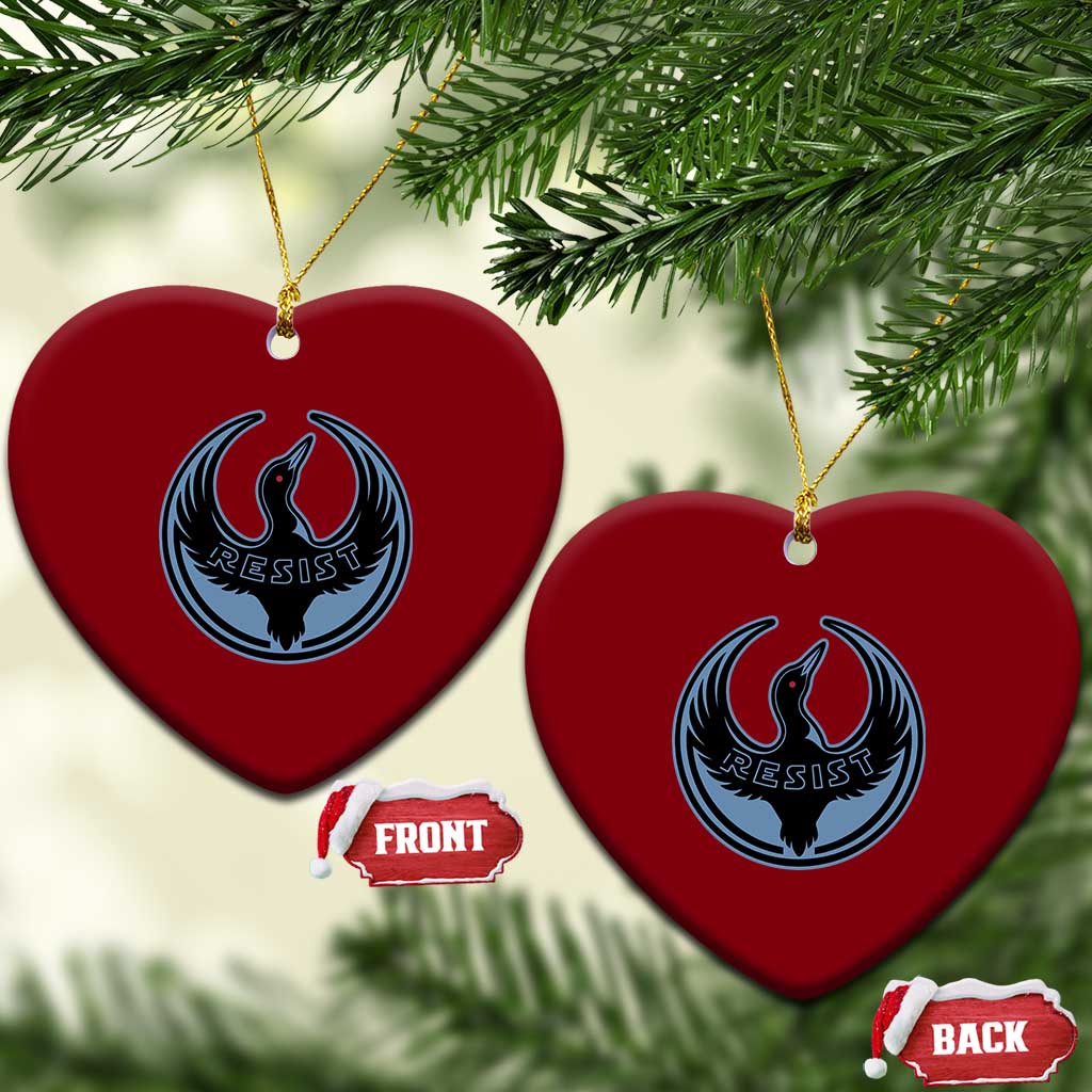 Minnesota Resist Loon Rebellion Emblem Ceramic Ornament TS02 Print Your Wear