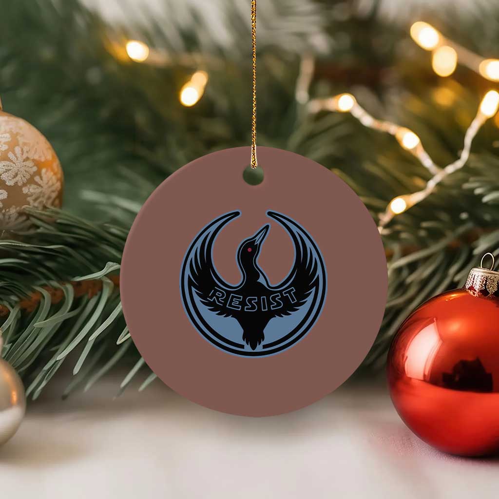 Minnesota Resist Loon Rebellion Emblem Ceramic Ornament TS02 1pc Mocha Print Your Wear