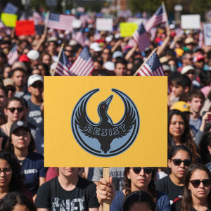 Minnesota Resist Loon Rebellion Emblem Protest Sign TS02 Horizontal 18" × 24" Yellow Print Your Wear