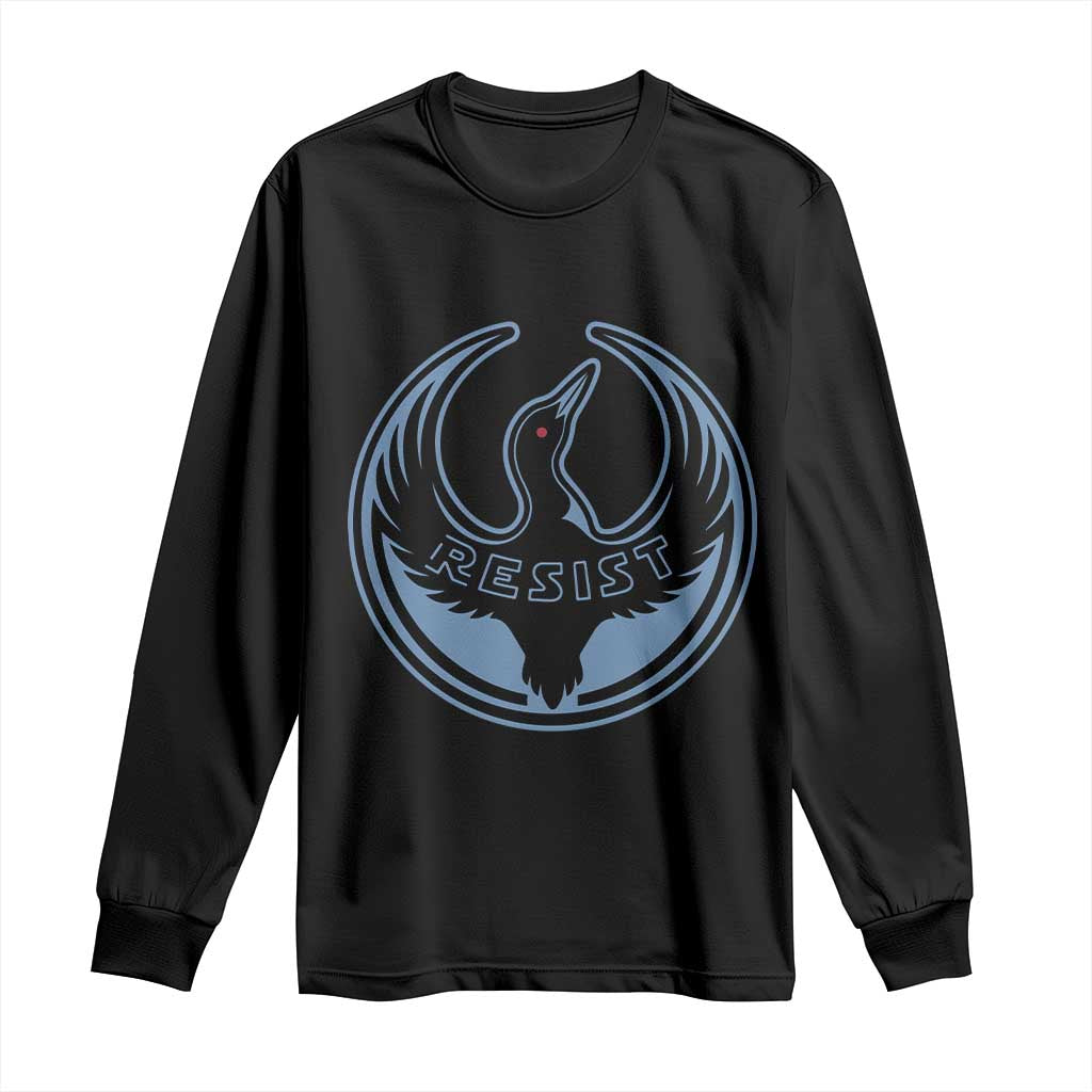 Minnesota Resist Loon Rebellion Emblem Long Sleeve Shirt TS02 Black Print Your Wear