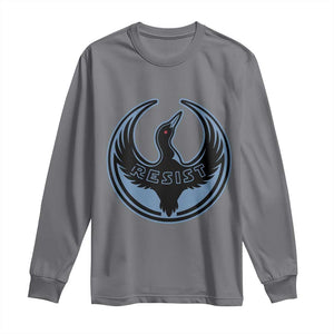 Minnesota Resist Loon Rebellion Emblem Long Sleeve Shirt TS02 Charcoal Print Your Wear