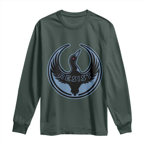 Minnesota Resist Loon Rebellion Emblem Long Sleeve Shirt TS02 Dark Forest Green Print Your Wear