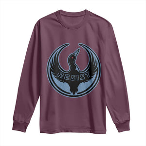 Minnesota Resist Loon Rebellion Emblem Long Sleeve Shirt TS02 Maroon Print Your Wear