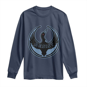 Minnesota Resist Loon Rebellion Emblem Long Sleeve Shirt TS02 Navy Print Your Wear