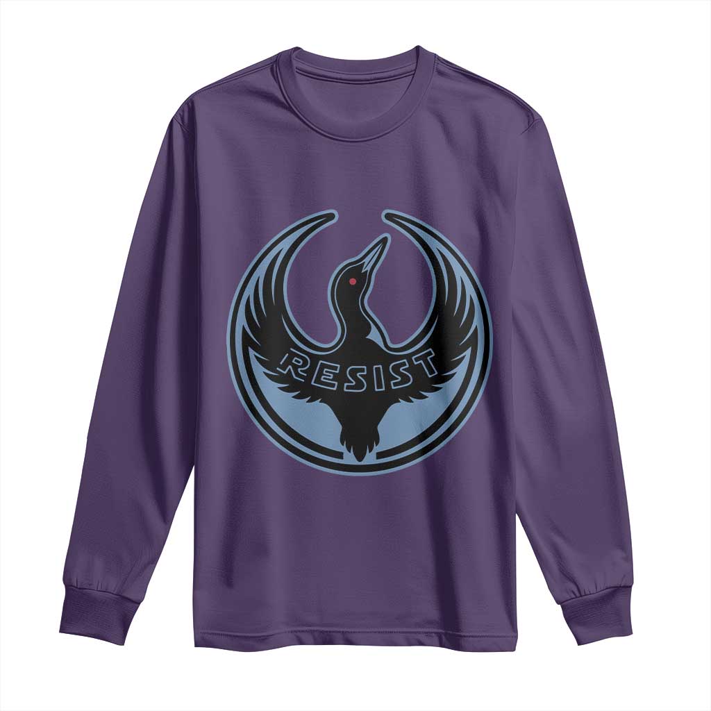 Minnesota Resist Loon Rebellion Emblem Long Sleeve Shirt TS02 Purple Print Your Wear