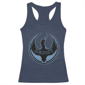 Minnesota Resist Loon Rebellion Emblem Racerback Tank Top TS02 Navy Print Your Wear