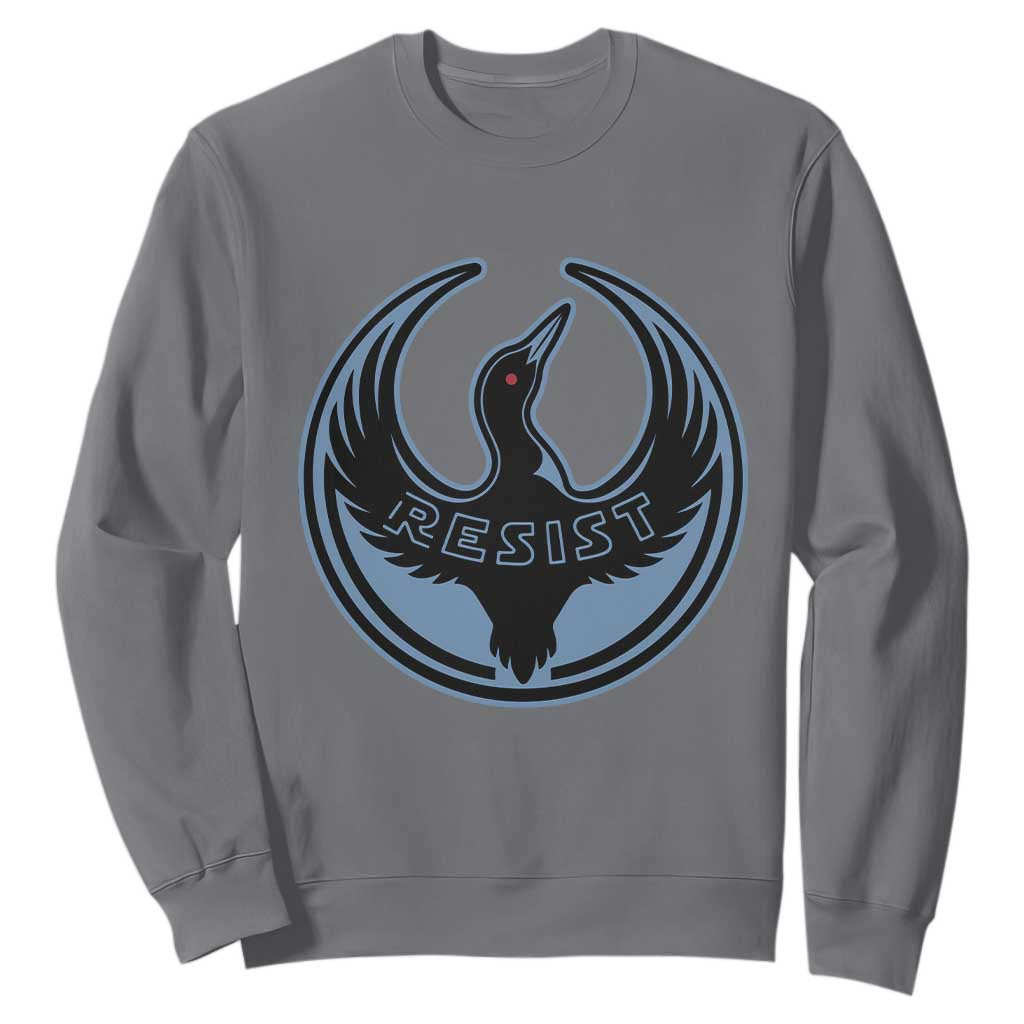 Minnesota Resist Loon Rebellion Emblem Sweatshirt TS02 Charcoal Print Your Wear