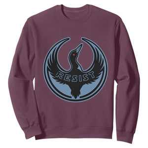 Minnesota Resist Loon Rebellion Emblem Sweatshirt TS02 Maroon Print Your Wear