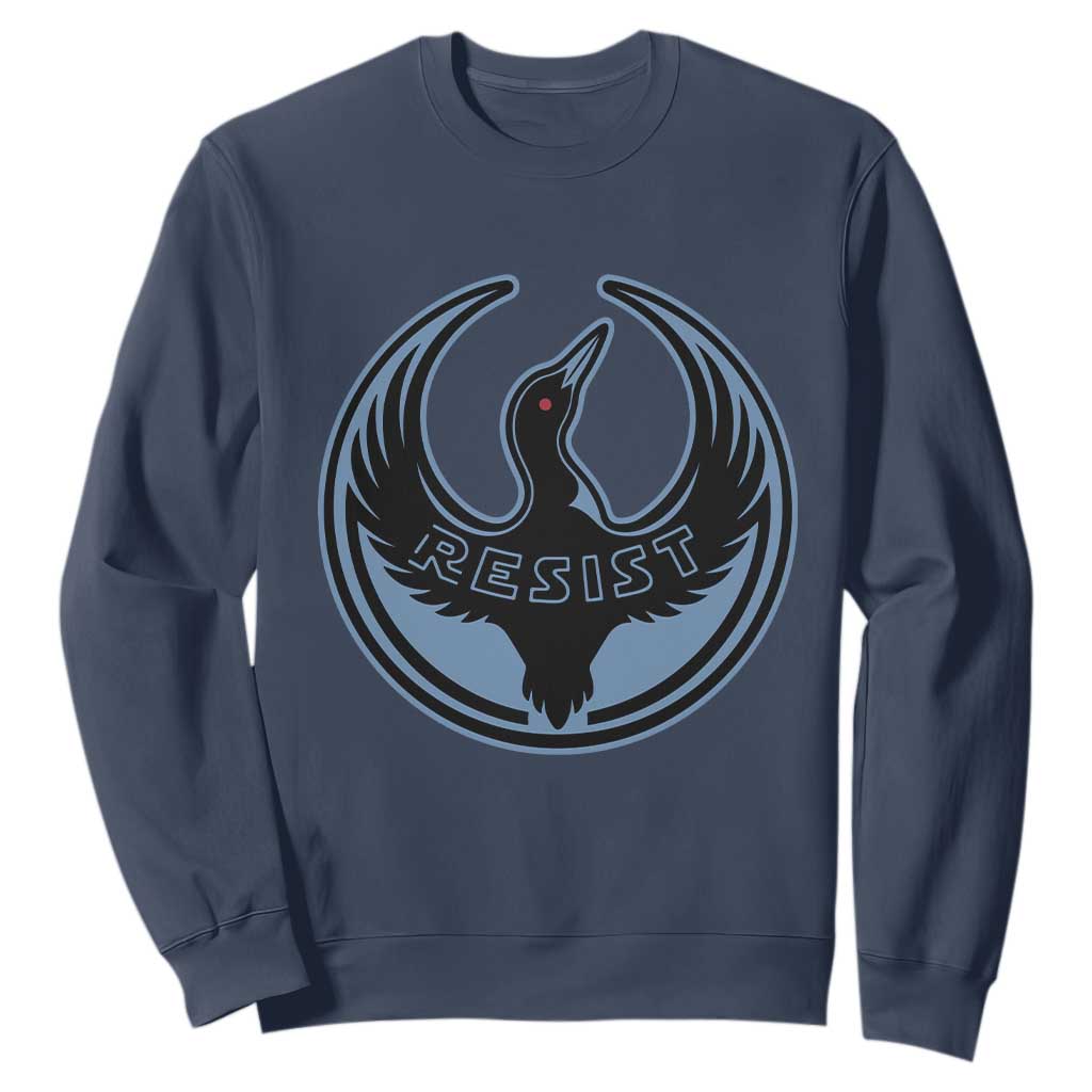 Minnesota Resist Loon Rebellion Emblem Sweatshirt TS02 Navy Print Your Wear