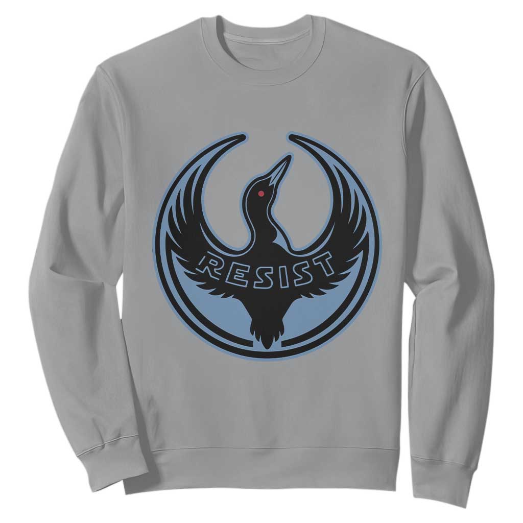 Minnesota Resist Loon Rebellion Emblem Sweatshirt TS02 Sport Gray Print Your Wear