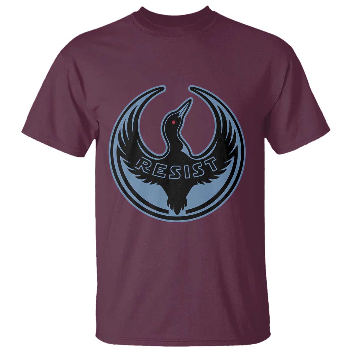 Minnesota Resist Loon Rebellion Emblem T Shirt TS02 Maroon Print Your Wear