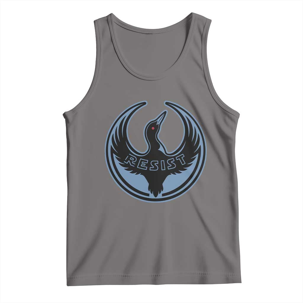 Minnesota Resist Loon Rebellion Emblem Tank Top TS02 Deep Heather Print Your Wear