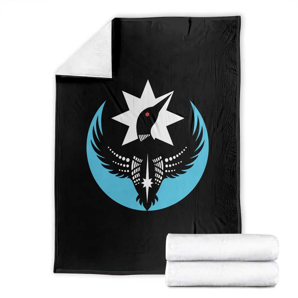 Minnesota Rebel Loon Star Emblem Throw Blanket Rebellion Symbolic Unity Graphic TS02 Black Print Your Wear