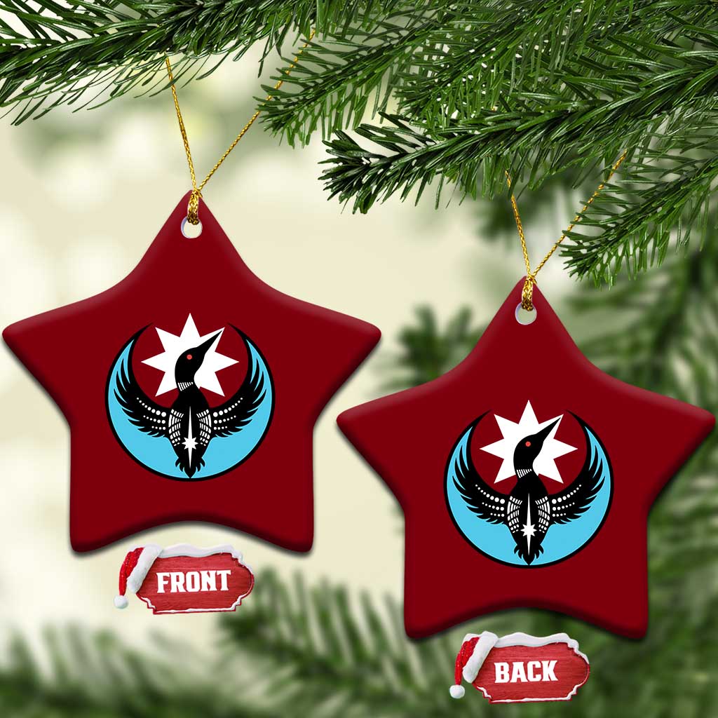 Minnesota Rebel Loon Star Emblem Ceramic Ornament Rebellion Symbolic Unity Graphic TS02 Print Your Wear