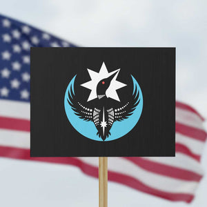 Minnesota Rebel Loon Star Emblem Protest Sign Rebellion Symbolic Unity Graphic TS02 Horizontal 18" × 24" Black Print Your Wear