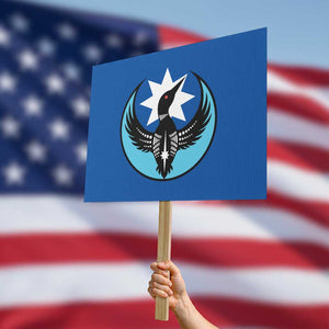 Minnesota Rebel Loon Star Emblem Protest Sign Rebellion Symbolic Unity Graphic TS02 Horizontal 18" × 24" Blue Print Your Wear