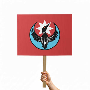Minnesota Rebel Loon Star Emblem Protest Sign Rebellion Symbolic Unity Graphic TS02 Horizontal 18" × 24" Red Print Your Wear