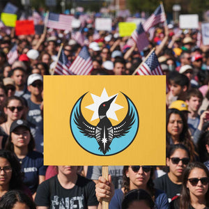 Minnesota Rebel Loon Star Emblem Protest Sign Rebellion Symbolic Unity Graphic TS02 Horizontal 18" × 24" Yellow Print Your Wear