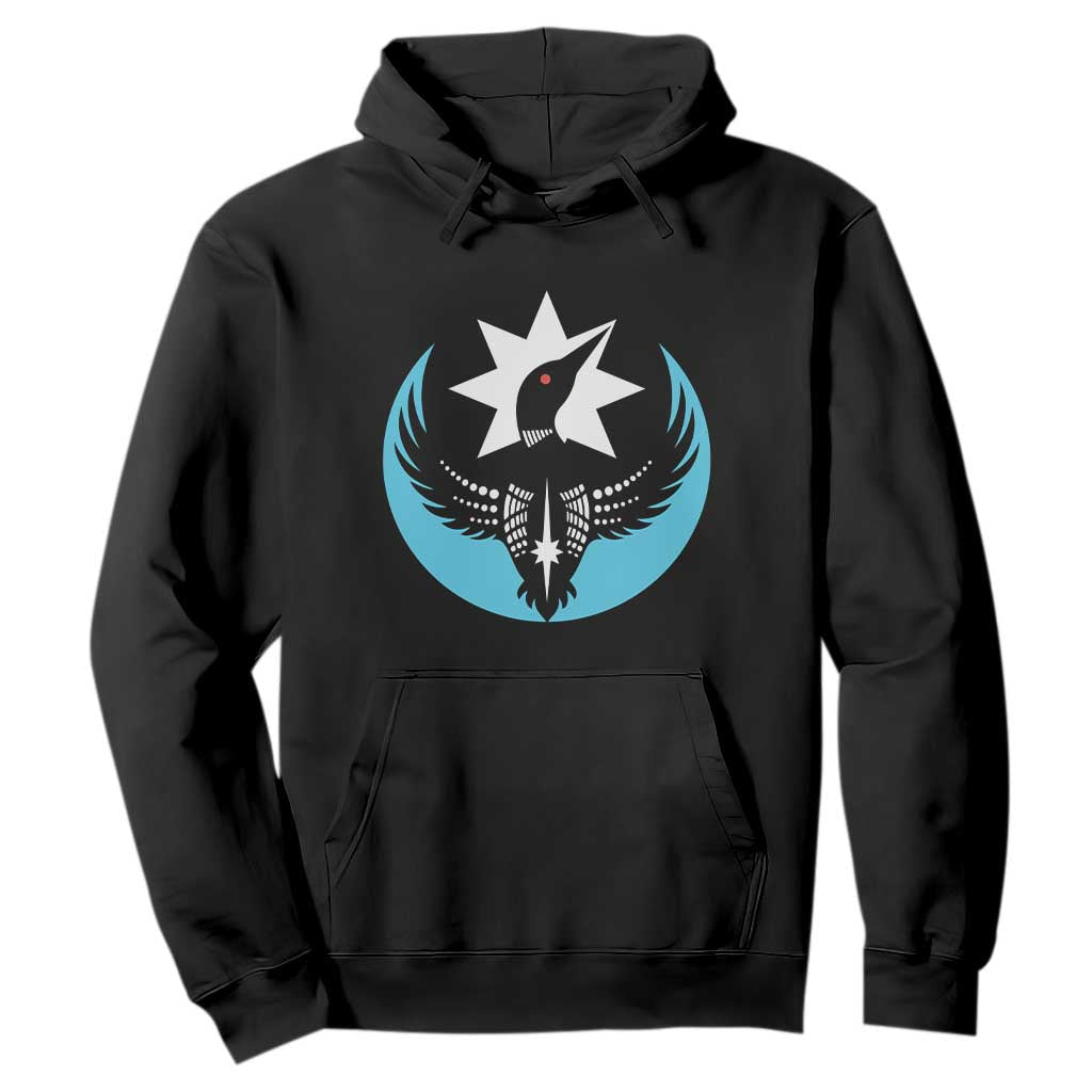 Minnesota Rebel Loon Star Emblem Hoodie Rebellion Symbolic Unity Graphic TS02 Black Print Your Wear