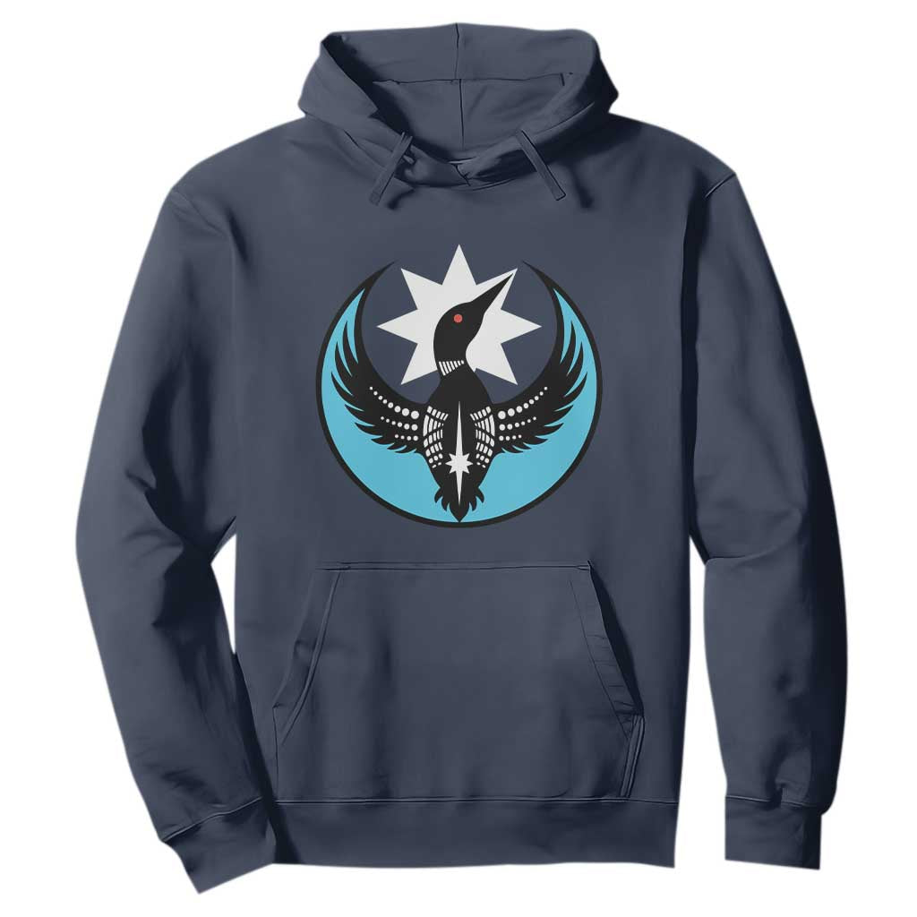 Minnesota Rebel Loon Star Emblem Hoodie Rebellion Symbolic Unity Graphic TS02 Navy Print Your Wear
