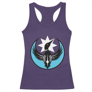 Minnesota Rebel Loon Star Emblem Racerback Tank Top Rebellion Symbolic Unity Graphic TS02 Purple Print Your Wear