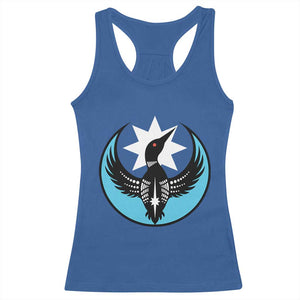 Minnesota Rebel Loon Star Emblem Racerback Tank Top Rebellion Symbolic Unity Graphic TS02 Royal Blue Print Your Wear