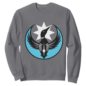 Minnesota Rebel Loon Star Emblem Sweatshirt Rebellion Symbolic Unity Graphic TS02 Charcoal Print Your Wear