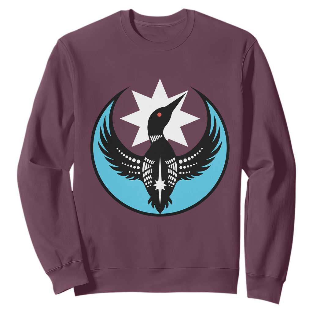 Minnesota Rebel Loon Star Emblem Sweatshirt Rebellion Symbolic Unity Graphic TS02 Maroon Print Your Wear