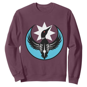 Minnesota Rebel Loon Star Emblem Sweatshirt Rebellion Symbolic Unity Graphic TS02 Maroon Print Your Wear