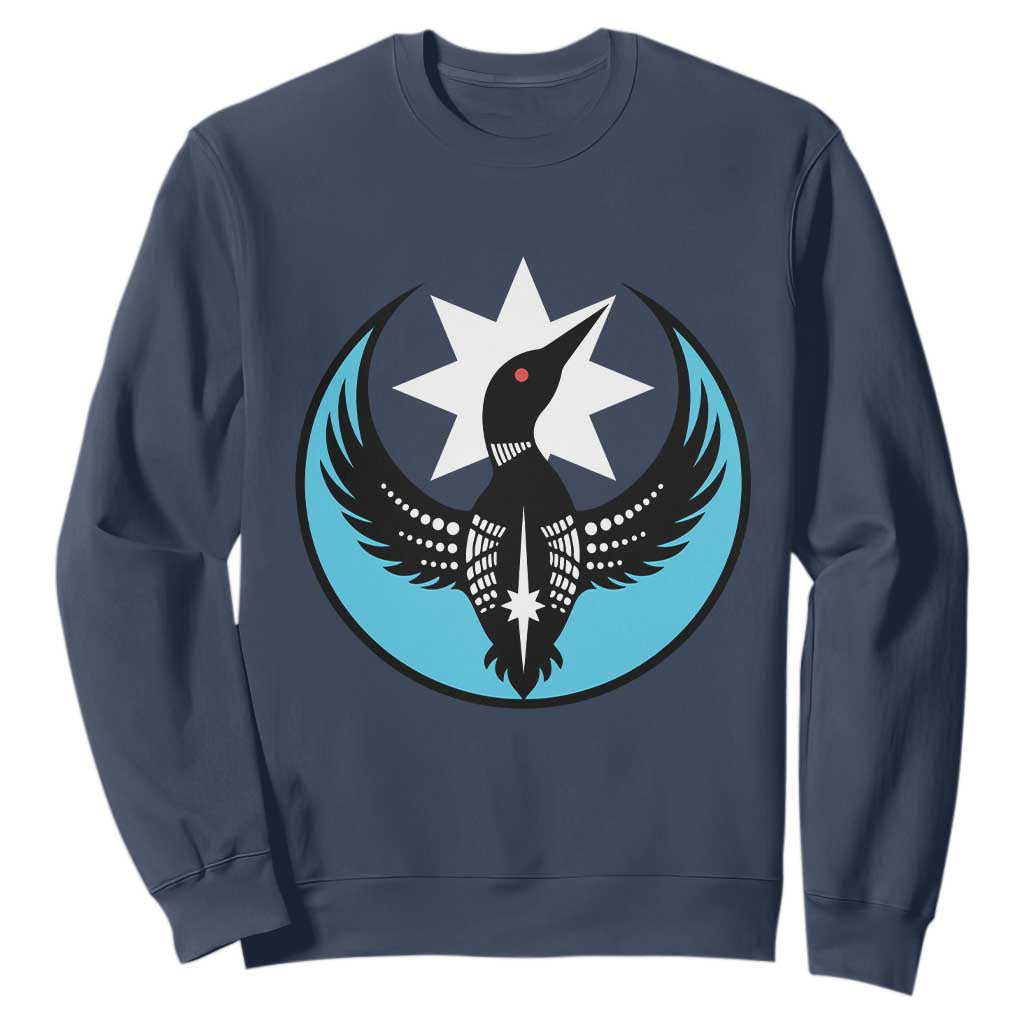 Minnesota Rebel Loon Star Emblem Sweatshirt Rebellion Symbolic Unity Graphic TS02 Navy Print Your Wear