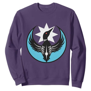 Minnesota Rebel Loon Star Emblem Sweatshirt Rebellion Symbolic Unity Graphic TS02 Purple Print Your Wear