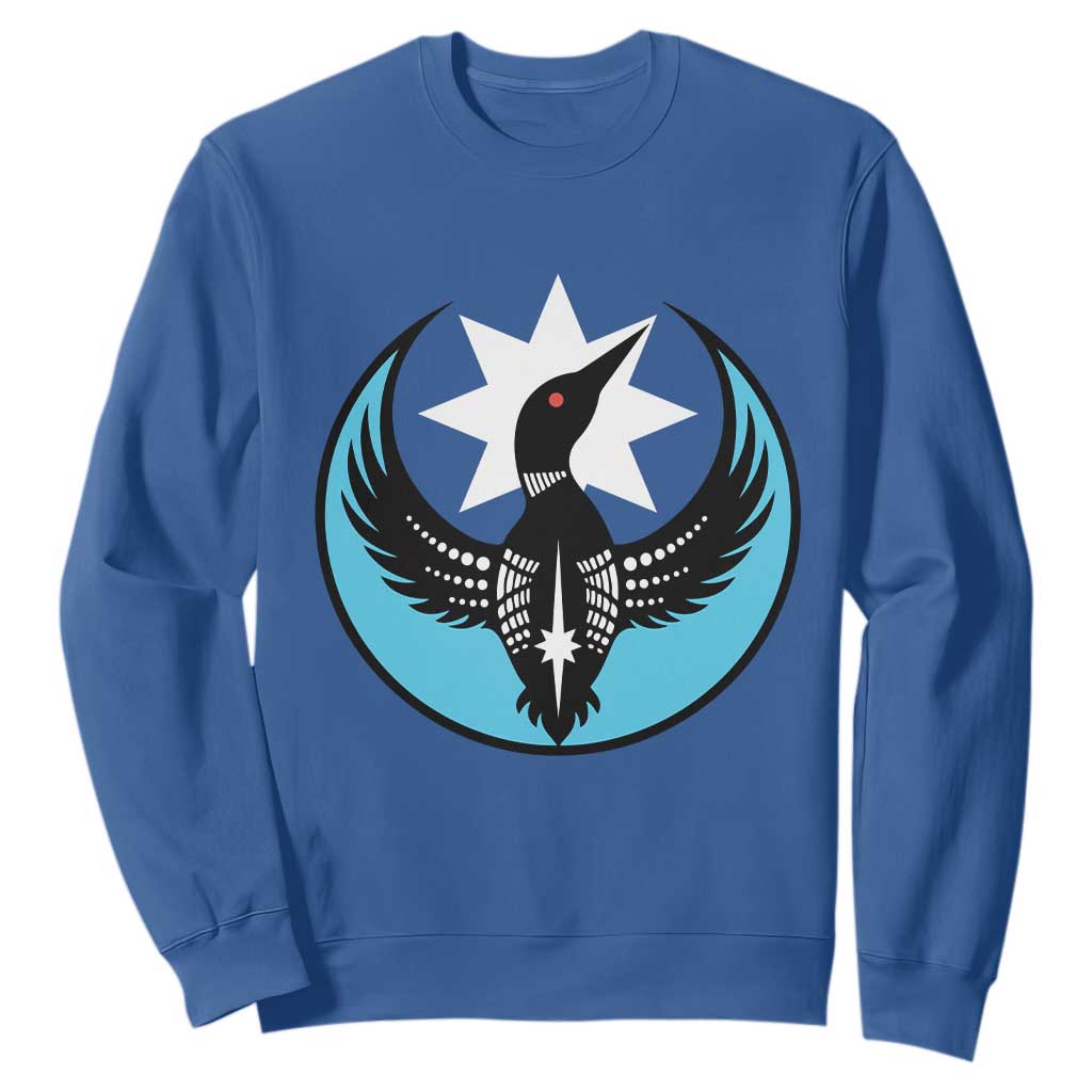 Minnesota Rebel Loon Star Emblem Sweatshirt Rebellion Symbolic Unity Graphic TS02 Royal Blue Print Your Wear