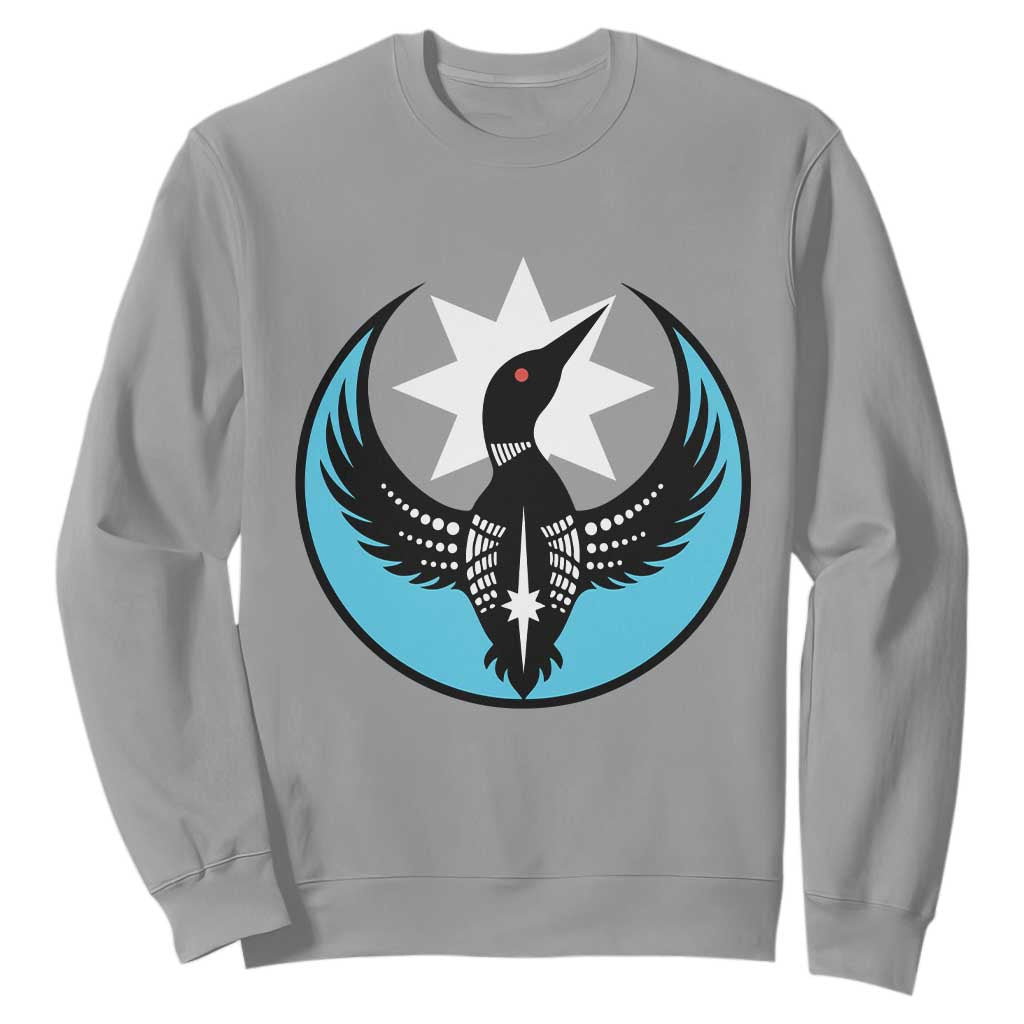 Minnesota Rebel Loon Star Emblem Sweatshirt Rebellion Symbolic Unity Graphic TS02 Sport Gray Print Your Wear