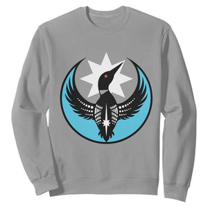 Minnesota Rebel Loon Star Emblem Sweatshirt Rebellion Symbolic Unity Graphic TS02 Sport Gray Print Your Wear