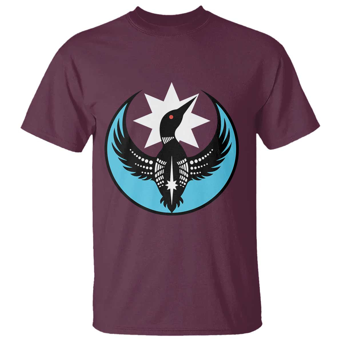 Minnesota Rebel Loon Star Emblem T Shirt Rebellion Symbolic Unity Graphic TS02 Maroon Print Your Wear