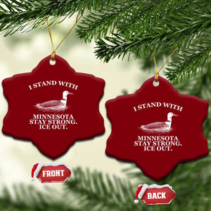 I Stand With Minnesota Resist Loon Ceramic Ornament Stay Strong Ice Out Protest TS02 Print Your Wear