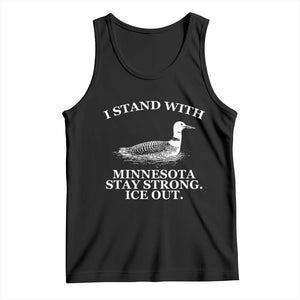 I Stand With Minnesota Resist Loon Tank Top Stay Strong Ice Out Protest TS02 Black Print Your Wear