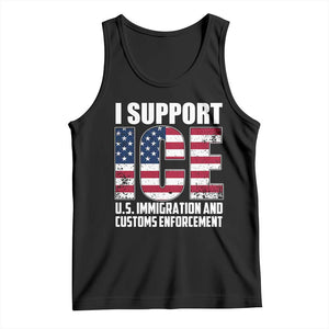 I Support ICE Patriotic Law Enforcement American Flag Tank Top TS02 Black Print Your Wear