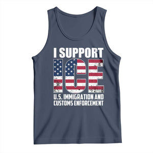 I Support ICE Patriotic Law Enforcement American Flag Tank Top TS02 Navy Print Your Wear