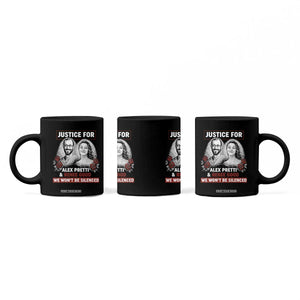 Justice for Alex Pretti and Renee Good Coffee Mug We Won’t Be Silenced Minnesota Resistance Protest TS02 Print Your Wear