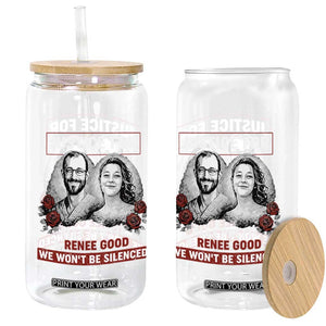 Justice for Alex Pretti and Renee Good Glass Can We Won’t Be Silenced Minnesota Resistance Protest TS02 Print Your Wear