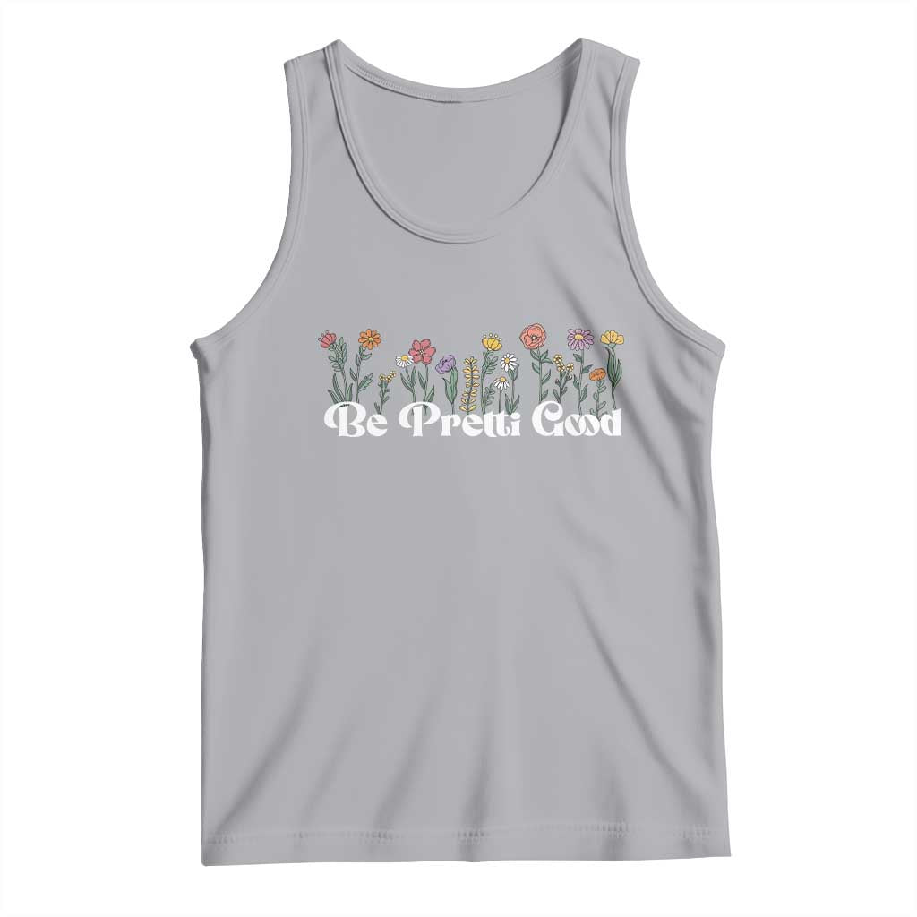 Be Pretti Good Flower Border Tank Top Honor Through Hope and Beauty TS02 Athletic Heather Print Your Wear