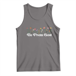 Be Pretti Good Flower Border Tank Top Honor Through Hope and Beauty TS02 Deep Heather Print Your Wear