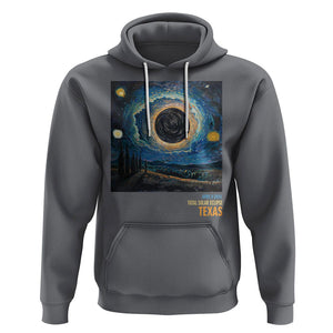 Total Solar Eclipse Hoodie April 8 2024 Starry Night Totality TS02 Charcoal Printyourwear