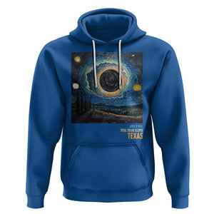 Total Solar Eclipse Hoodie April 8 2024 Starry Night Totality TS02 Royal Blue Printyourwear