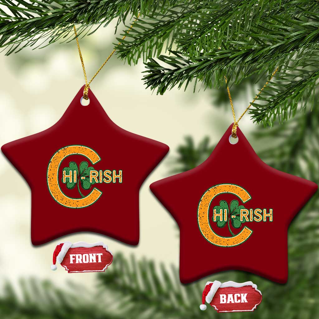 Chicago Irish Chirish Ceramic Ornament Happy Saint Patrick's Day Lucky Shamrock TS02 Print Your Wear